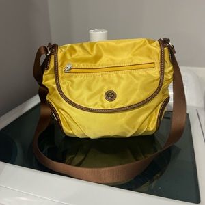 Lancel Paris - Yellow and brown Nylon And Leather Messenger Bag